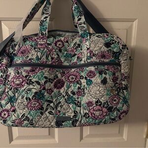 Vera Bradley Floral Travel Bag - Purple and Blue